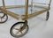 Mid-Century Italian Modern Brass and Glass Tray Bar Cart from MB, 1970s, Image 6