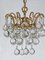 Brass & Lead Crystal Chandelier from Schröder and Co., 1970s 5