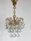 Brass & Lead Crystal Chandelier from Schröder and Co., 1970s 2