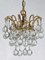 Brass & Lead Crystal Chandelier from Schröder and Co., 1970s 1