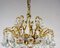 Brass & Lead Crystal Chandelier from Schröder and Co., 1970s 10