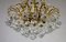 Brass & Lead Crystal Chandelier from Schröder and Co., 1970s 4