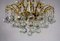 Brass & Lead Crystal Chandelier from Schröder and Co., 1970s 3