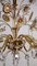 Brass & Lead Crystal Chandelier with Flowers from Palwa, 1970s, Image 3