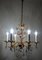 Brass & Lead Crystal Chandelier with Flowers from Palwa, 1970s 13