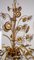 Brass & Lead Crystal Chandelier with Flowers from Palwa, 1970s, Image 9