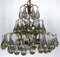 Brass & Murano Glass Chandelier attributed to Christoph Palme, 1970s 9