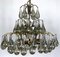 Brass & Murano Glass Chandelier attributed to Christoph Palme, 1970s, Image 9