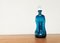 Vintage Danish Blue Glass Kluk Kluk Bottle from Holmegaard, 1970s 3