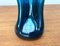 Botella Kluk Kluk danesa vintage de vidrio azul de Holmegaard, años 70, Imagen 12
