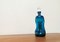 Vintage Danish Blue Glass Kluk Kluk Bottle from Holmegaard, 1970s, Image 7