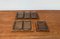 Mid-Century Danish Tray in Teak with Cabaret Glass Trays from Holmegaard, 1960s, Set of 9, Image 4