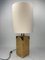 Tischlampe aus Kork & Messing mit Bouclé Schirm von Leola Leuchten, Deutschland, 1970er 7