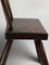 Low Brutalist Tripod Milking Stool with Curved Back, 1950s 18