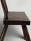 Low Brutalist Tripod Milking Stool with Curved Back, 1950s, Image 18