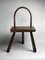 Low Brutalist Tripod Milking Stool with Curved Back, 1950s, Image 21