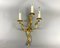 Vintage Rococo Style Gilt Bronze Wall Sconce with 3 Lights 1
