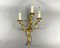 Vintage Rococo Style Gilt Bronze Wall Sconce with 3 Lights, Image 1