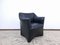 Black Leather Armchair by Mario Bellini for Cassina 1