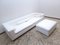 White Leather Poggiolungo Sofa with Stool from Flexform, Set of 2, Image 12