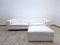 White Leather Poggiolungo Sofa with Stool from Flexform, Set of 2 4