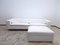 White Leather Poggiolungo Sofa with Stool from Flexform, Set of 2 2