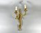 Large Vintage Double-Arm Wall Sconce in Gilt Bronze, 20th Century 1