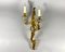 Large Vintage Double-Arm Wall Sconce in Gilt Bronze, 20th Century 3