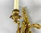Large Vintage Double-Arm Wall Sconce in Gilt Bronze, 20th Century 5