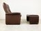 Vintage DS 50 Leather Lounge Chair and Ottoman from de Sede, 1970s, Set of 2, Image 6