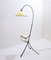 Mid-Century Wrought Iron Tripod Floor Lamp with Shelf, Italy, 1960s, Image 9