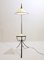 Mid-Century Wrought Iron Tripod Floor Lamp with Shelf, Italy, 1960s, Image 5