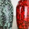 Super Color Crusty Fat Lava Vases attributed to Scheurich, Germany, 1970s, Set of 2, Image 16