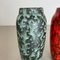 Super Color Crusty Fat Lava Vases attributed to Scheurich, Germany, 1970s, Set of 2 9