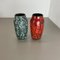Super Color Crusty Fat Lava Vases attributed to Scheurich, Germany, 1970s, Set of 2, Image 3