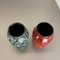 Super Color Crusty Fat Lava Vases attributed to Scheurich, Germany, 1970s, Set of 2 14