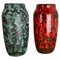 Super Color Crusty Fat Lava Vases attributed to Scheurich, Germany, 1970s, Set of 2 1