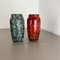 Super Color Crusty Fat Lava Vases attributed to Scheurich, Germany, 1970s, Set of 2, Image 6