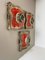 Lámparas de pared Fat Lava de cerámica roja atribuidas a Pan Ceramics, Alemania, años 70. Juego de 3, Imagen 3
