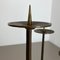 Modernistischer skulpturaler Kerzenhalter aus Bronze & Metall, Frankreich, 1970er 10
