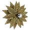 Florentine Golden Leaf Wall Light from Hans Kögl, Italy, 1970s, Image 1