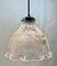 Lámpara colgante con pantalla de vidrio corrugado, Países Bajos, años 50, Imagen 9