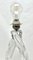 Große France Tischlampe mit dickem Sommerso Gehäuse aus klarem Kristallglas von Daum, 1963 7
