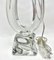 Große France Tischlampe mit dickem Sommerso Gehäuse aus klarem Kristallglas von Daum, 1963 10