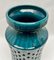 Vintage Vase in Blue Drip Glaze from Jasba, Germany, 1970s 4