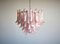 Lámparas de araña italianas Flamingo de pétalo rosa, Murano, 1995. Juego de 2, Imagen 9