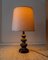 Ceramic Floor Lamp by Kaiser Lamps with Silk Lampshade, 1960s, Image 3