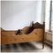Vintage Sleigh-Shaped Bed in Pine 4