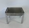 Mid-Century Italian 3-Chromed Metal & Glass Stackable Tray Tables, 1970s, Set of 2 8