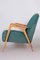 Art Deco Green Beech Armchair in Varnish, Czechia, 1940s 6